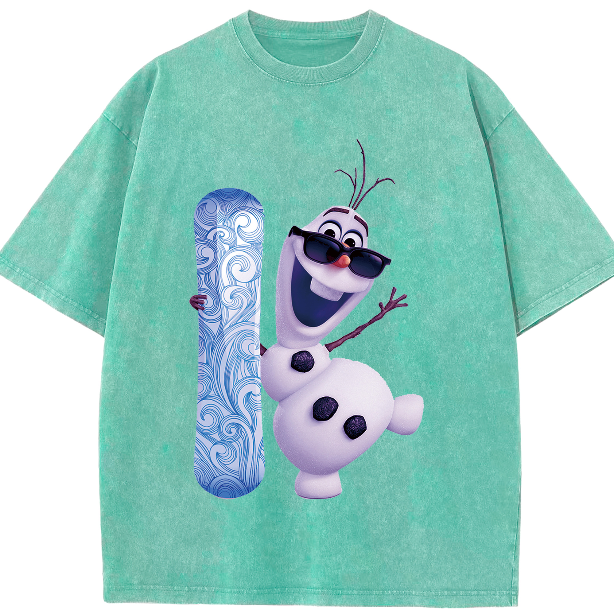 （画像用） アナと雪の女王 アンナ エルサ Frozen Anna Elsa 綿100% ヴィンテージ風 半袖Tシャツ（フロントプリント）